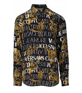 VERSACE JEANS COUTURE LOGO COUTURE BLACK SHIRT