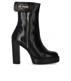 LOVE MOSCHINO BLACK HEELED ANKLE BOOT