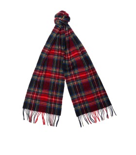 BARBOUR NEW CHECK TARTAN RED SCARF