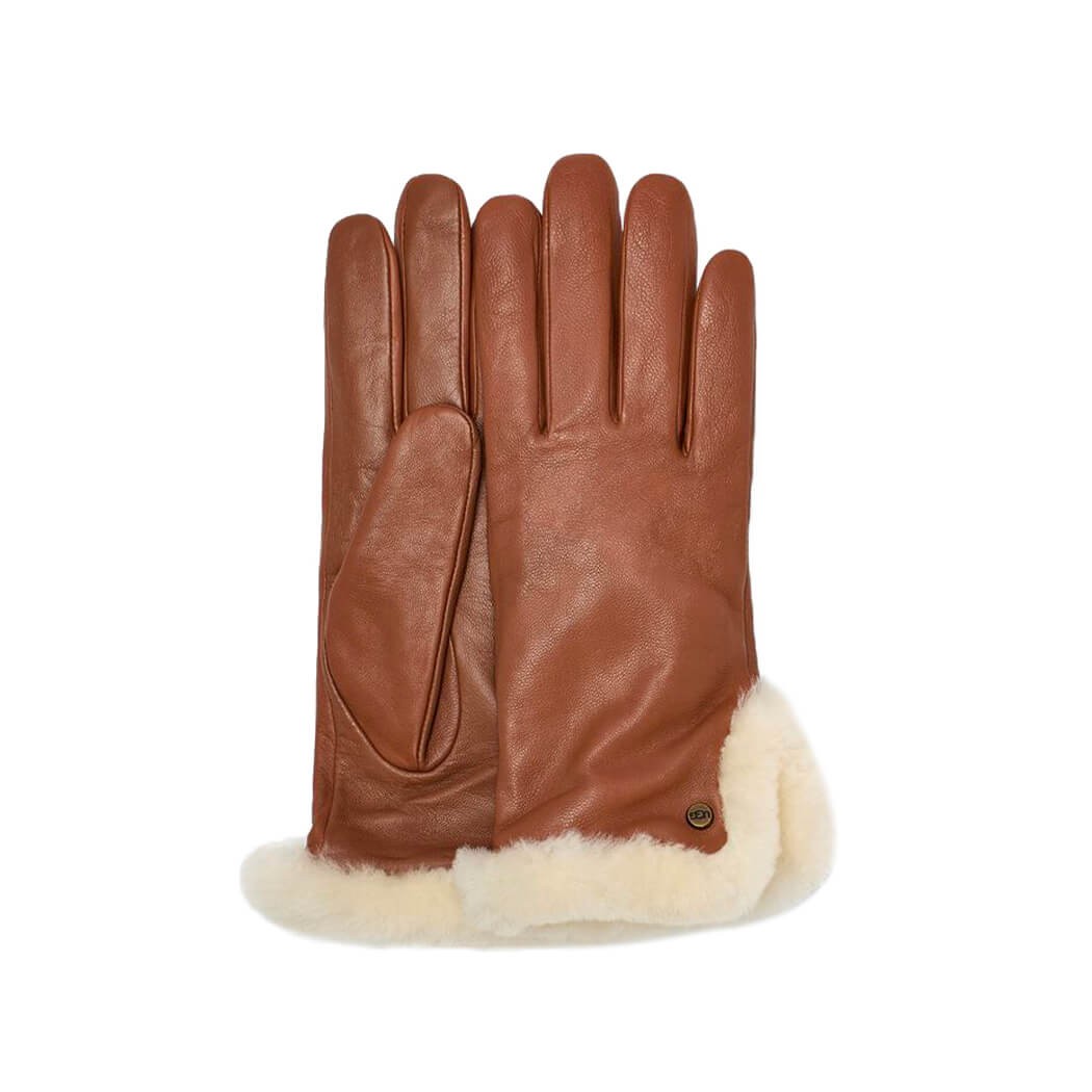 Ugg Women's Tech-compatible Shearling Gloves In Brown