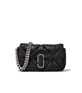 MARC JACOBS THE PUFFY DIAMOND QUILTED J MARC BLACK BAG