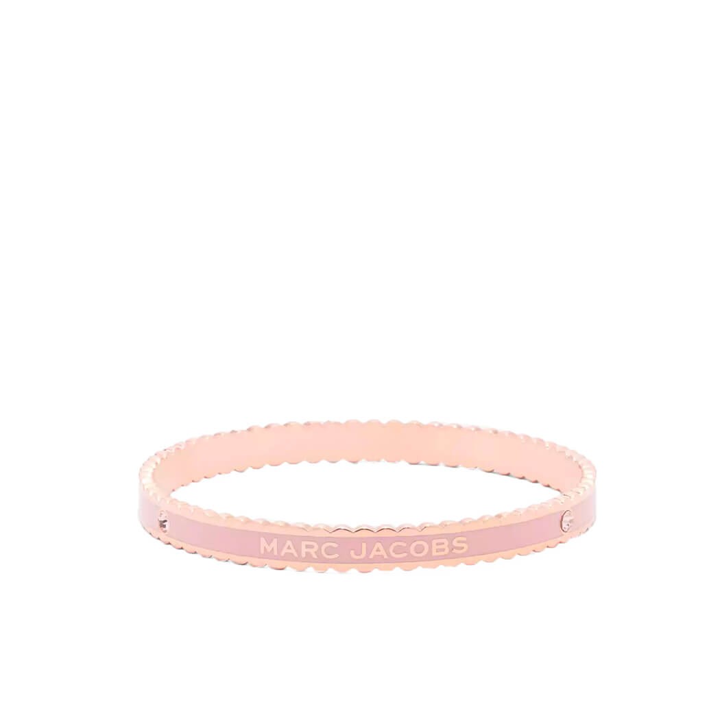 Image of BRACCIALE THE MEDALLION SCALLOPED ORO ROSA MARC JACOBS