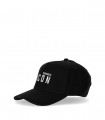 DSQUARED2 BE ICON BLACK BASEBALL CAP WITH LOGO