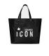 DSQUARED2 BE ICON BLACK SHOPPING BAG