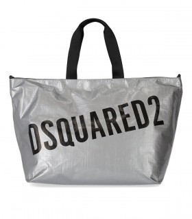 DSQUARED2 D2 SURF SILVER SHOPPING BAG