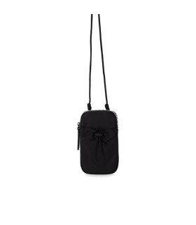 DSQUARED2 BLACK PHONE NECK POUCH WITH LOGO