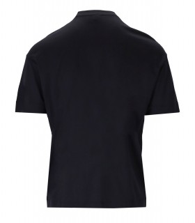 EMPORIO ARMANI NAVY BLUE T-SHIRT WITH PATCH