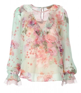 TWINSET GREEN FLORAL BLOUSE