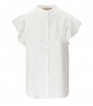 TWINSET WHITE SHIRT WITH PEARLS