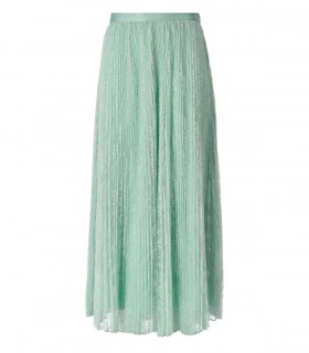 TWINSET GREEN LACE PLEATED SKIRT