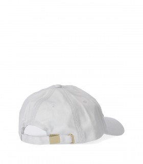 VERSACE JEANS COUTURE WHITE GOLD BASEBALL CAP WITH LOGO