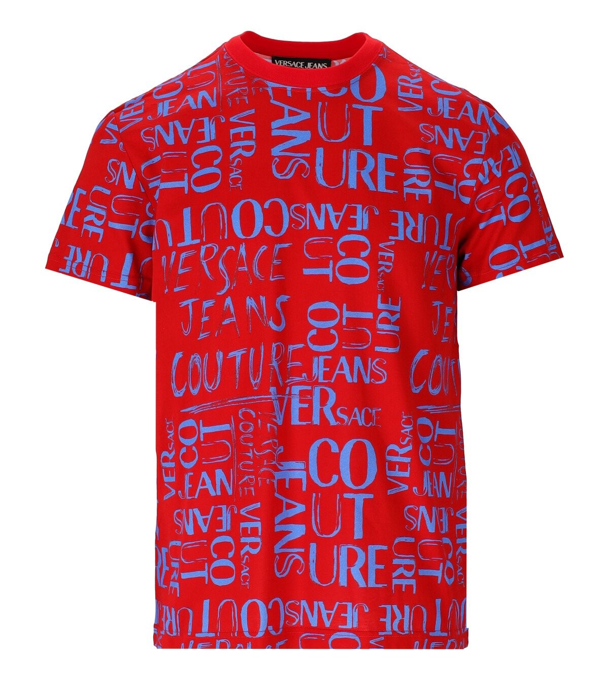 Image of T-SHIRT DOODLE LOGO ROSSA VERSACE JEANS COUTURE