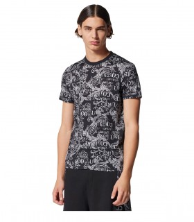 VERSACE JEANS COUTURE LOGO COUTURE BLACK T-SHIRT