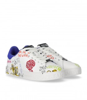 VERSACE JEANS COUTURE ROSES COURT 88 WHITE SNEAKER