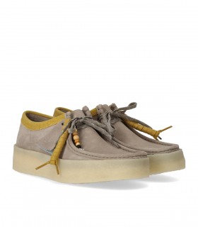 CLARKS WALLABEE CUP GREIGE LOAFER