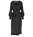 TWINSET BLACK LUREX DRESS WITH BELT