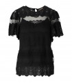 BLUSA IN PIZZO NERA TWINSET