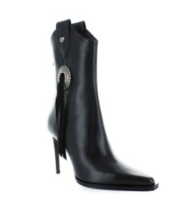 DSQUARED2 BLACK RODEO HEELED ANKLE BOOT
