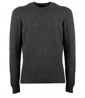 PULLOVER À COL ROND GRIS ANTHRACITE ROBERTO COLLINA