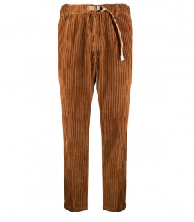 WHITE SAND BROWN RIBBED TROUSERS