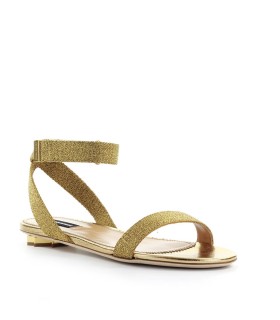 DSQUARED2 GOLD NAPPA LEATHER SANDAL