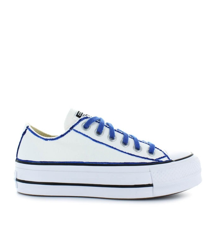 Converse All Star Platform White/Blue Sneaker Ltd Ed - Ferraris Boutique