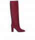 VIA ROMA 15 RED SUEDE HIGH HEELED BOOT