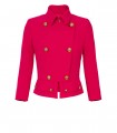 ELISABETTA FRANCHI FUCHSIA DOUBLE BREASTED JACKET WITH BUTTONS