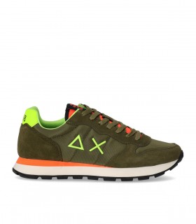 SUN68 TOM SOLID FLUO MILITARY GREEN SNEAKER
