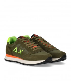 SUN68 TOM SOLID FLUO MILITARY GREEN SNEAKER