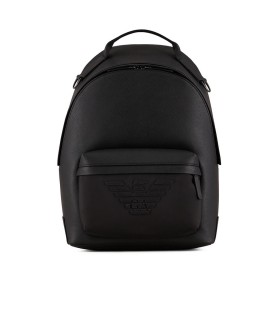 EMPORIO ARMANI BLACK BACKPACK WITH LOGO