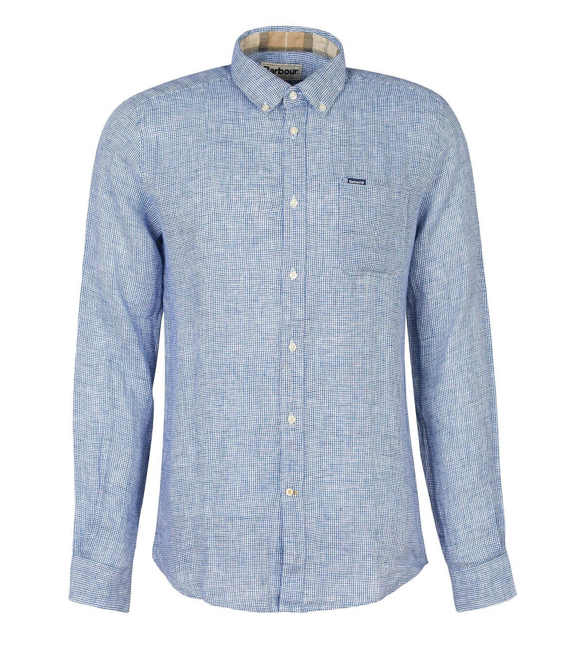 Image of CAMICIA LINTON BLU NAVY BIANCO BARBOUR