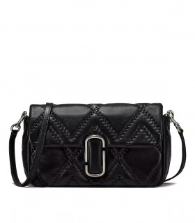 MARC JACOBS THE QUILTED LEATHER J MARC LARGE BLACK BAG