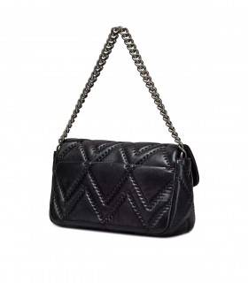 MARC JACOBS THE QUILTED LEATHER J MARC LARGE BLACK BAG