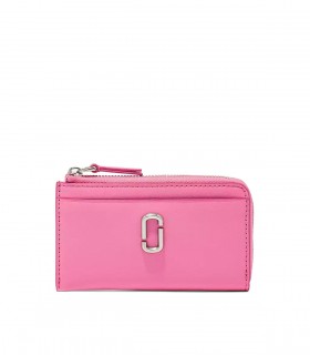 MARC JACOBS THE J MARC TOP ZIP MULTI PINK CARD HOLDER
