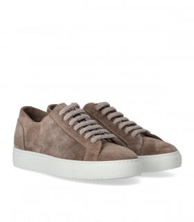 DOUCAL'S TAUPE SUÈDE SNEAKER