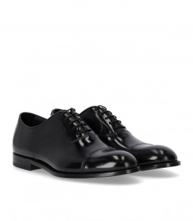 DOUCAL'S BLACK OXFORD LACE UP