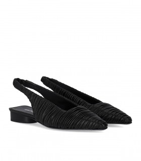 HALMANERA FOLD ZWART SLINGBACK BALLERINA