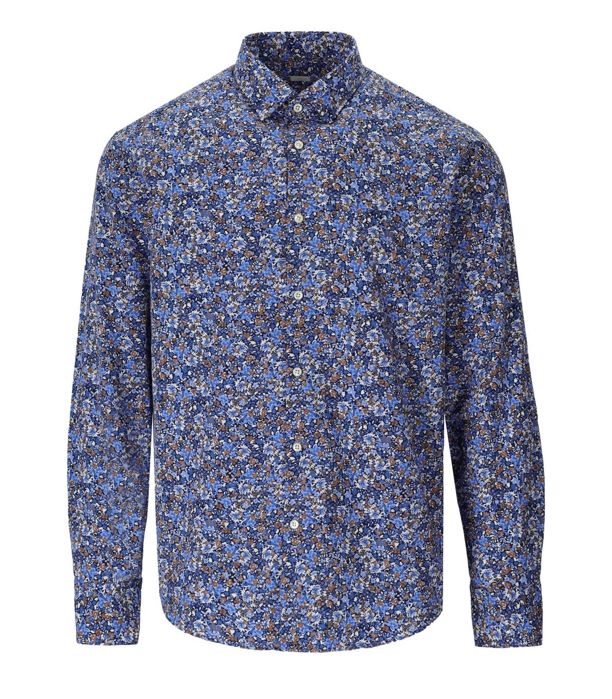 Gmf 965 Blue Floral Shirt