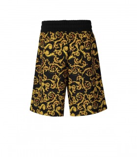 VERSACE JEANS COUTURE SKETCH COUTURE BLACK BERMUDA SHORTS