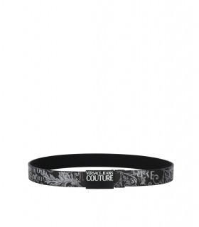 VERSACE JEANS COUTURE LOGO COUTURE BLACK GREY BELT