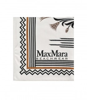 MAX MARA BEACHWEAR LIVREA WHITE BEACH TOWEL