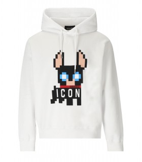 DSQUARED2 CIRO COOL FIT WHITE HOODIE