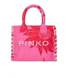 PINKO BEACH PINK RED SHOPPING BAG