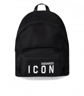 DSQUARED2 BE ICON BLACK BACKPACK