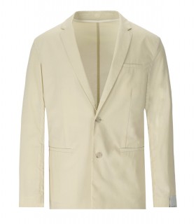 PAOLO PECORA BEIGE SINGLE-BREASTED SUIT JACKET