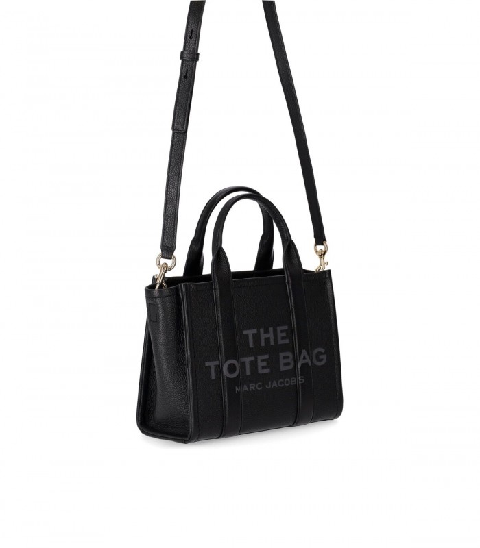 marc jacobs the leather small tote black handbag