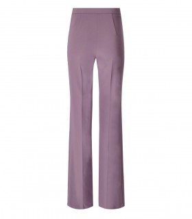 ELISABETTA FRANCHI CANDY VIOLET PALAZZO TROUSERS WITH CHAIN