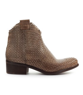 ZOE TAUPE BRAIDED ANKLE BOOT