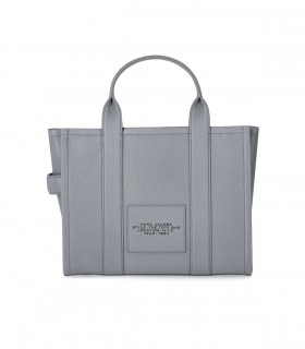 BOLSO DE MANO THE LEATHER MEDIUM TOTE GRIS MARC JACOBS